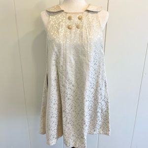 Rare Tulle dress: Size small, color champagne, side pockets, side zipper.